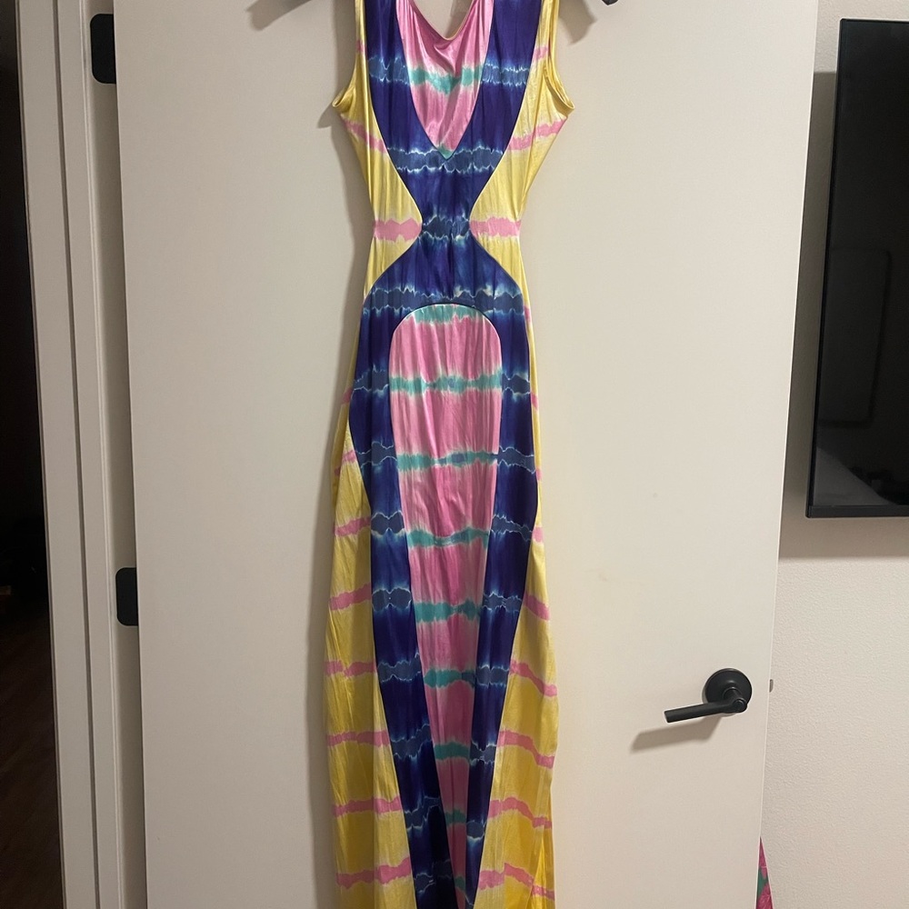 Multicolor Tie-Dye Maxi Dress